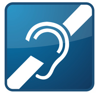Das Bild zeigt das Symbol für eine Hörbehinderung